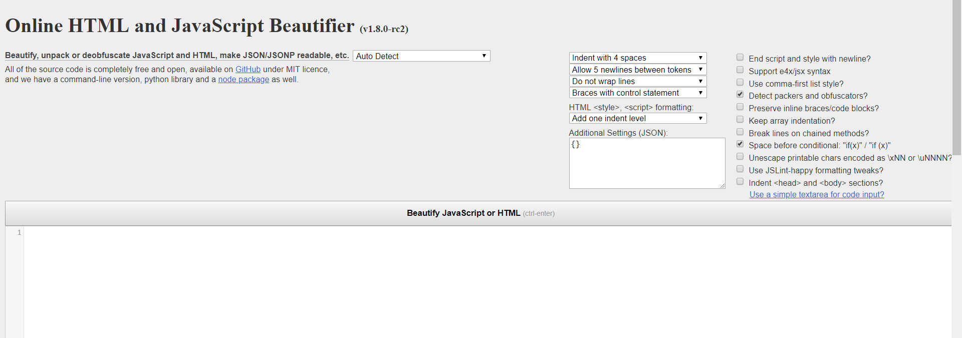 html code beautifier