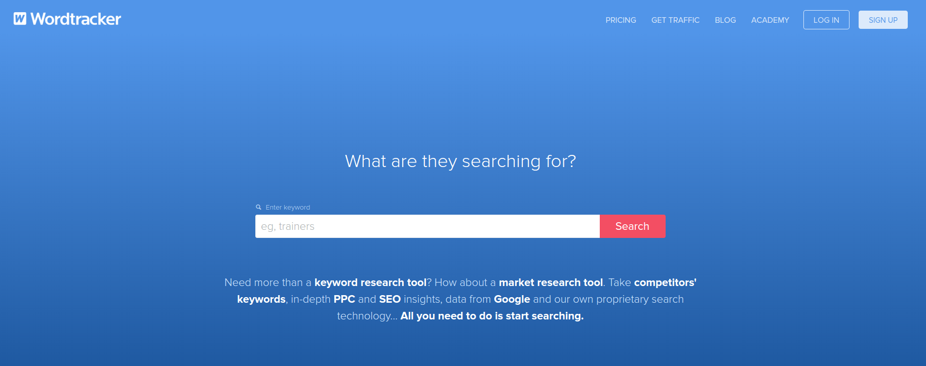 Wordtracker Free Keyword Research Tool